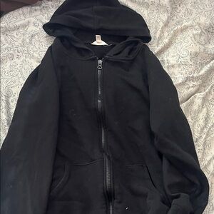 oX (14w) Black Womens Zip-up Hoodie